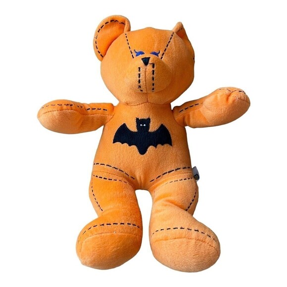 Goodstuff Halloween Teddy‎ Bear Bat Plush Orange Black Soft Stuffed Animal 2009 - Picture 1 of 5